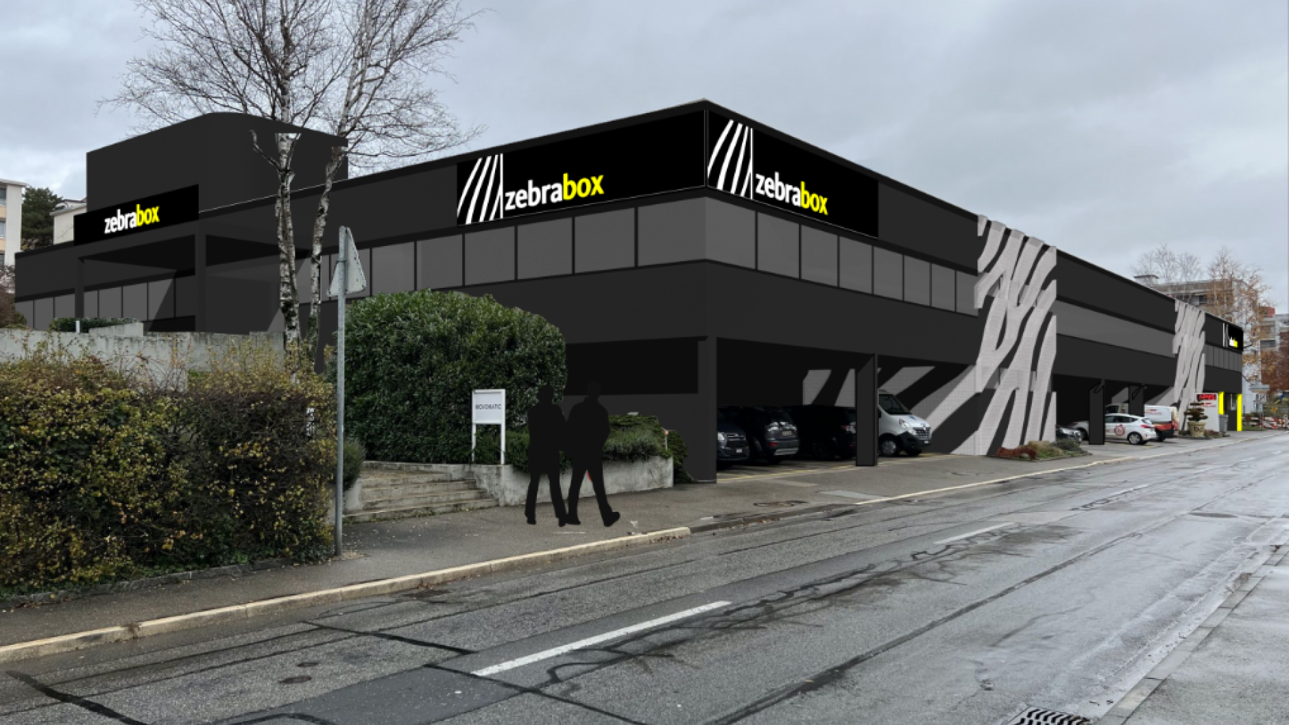 Mockup of the Zebrabox location in Neuchâtel