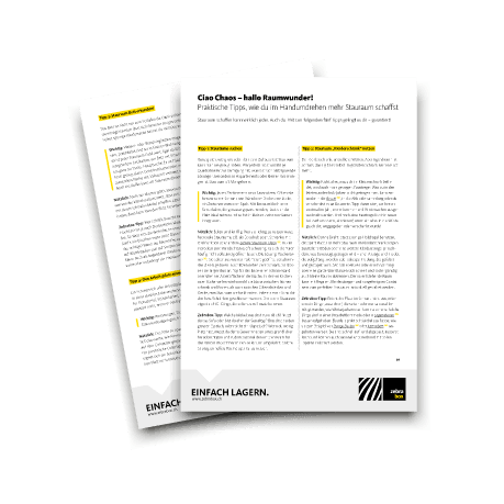 Mockup de la liste de vérification de Zebrabox pour créer des espaces de rangement