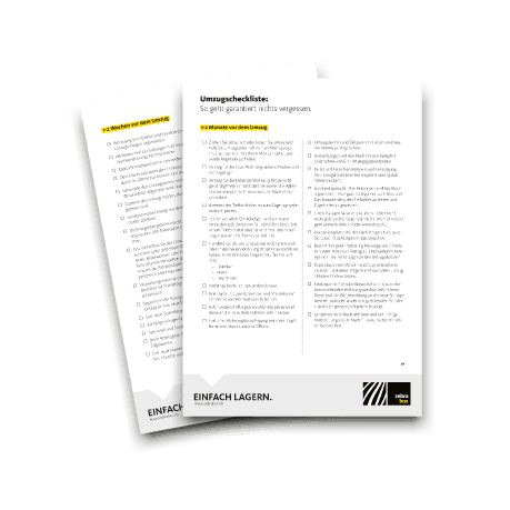 Mockup de la liste de vérification de déménagement de Zebrabox