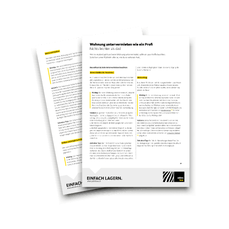 Mockup of Zebrabox's checklist for a sublease